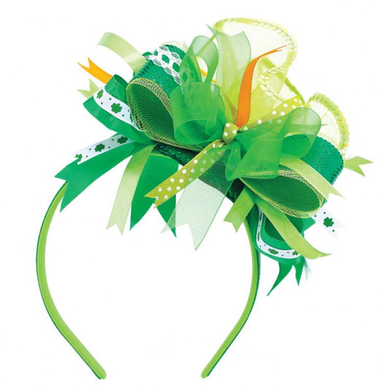 Green Ribbon Deluxe Headband by Amscan 393292 available here at Karnival Costumes online party shop