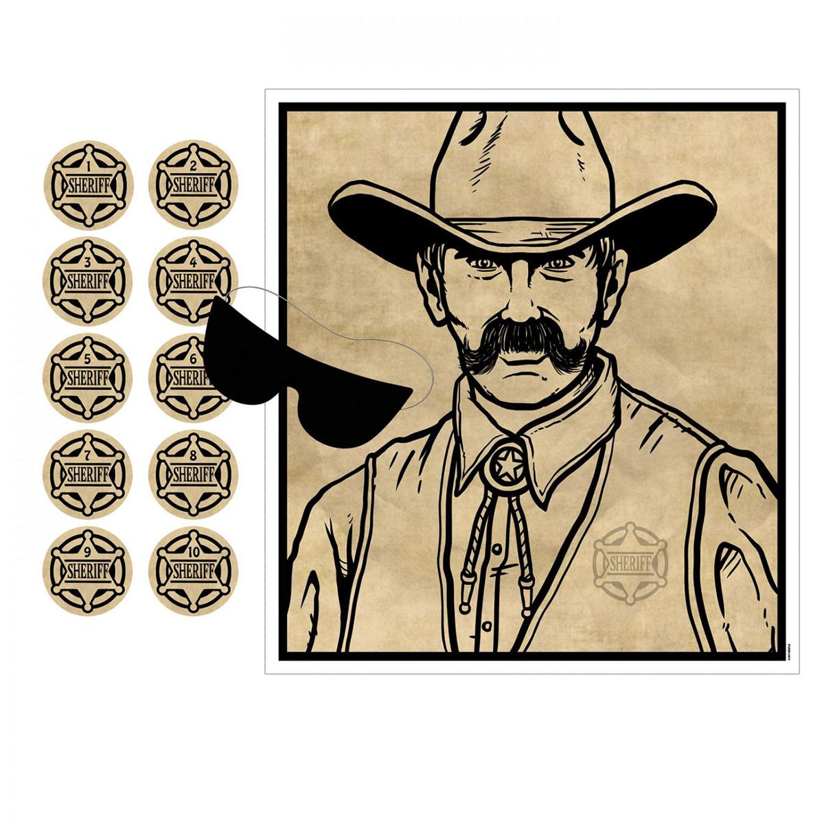 Pin The Badge On The Sheriff Game by Beistle 60654 available in the UK here at Karnival Costumes onlin party shop
