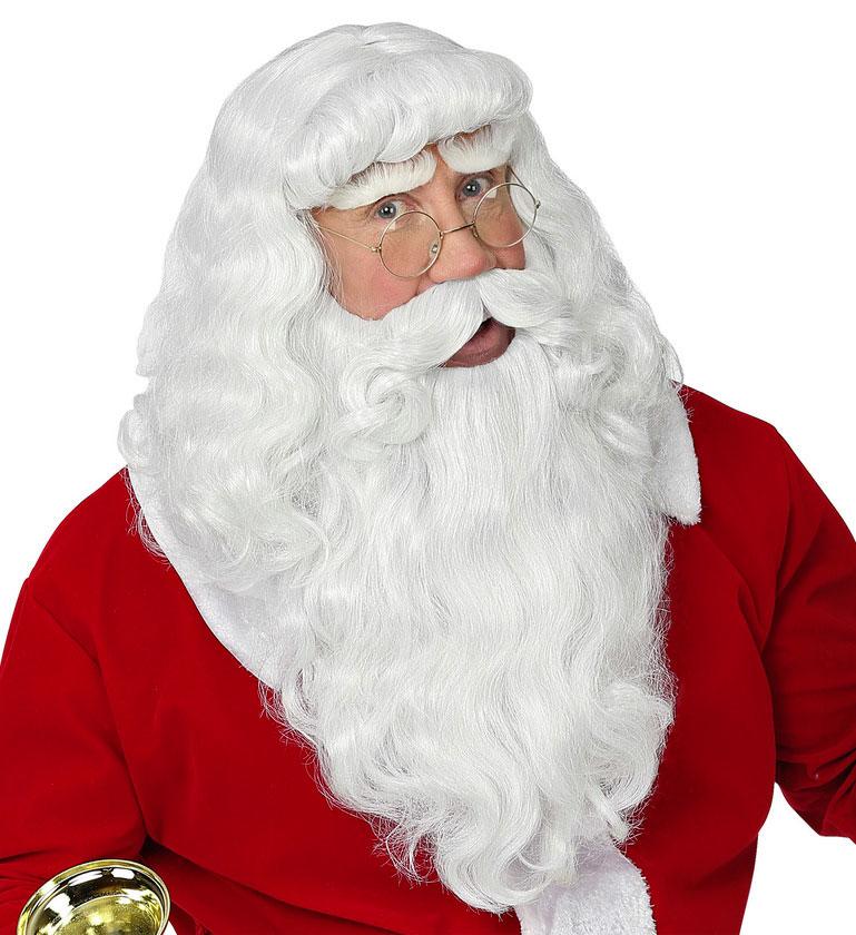 Deluxe Santa Wig, Beard and Moustache Set by Widmanns 46943 available in the UK here at Karnival Costumes online Christmas party shop