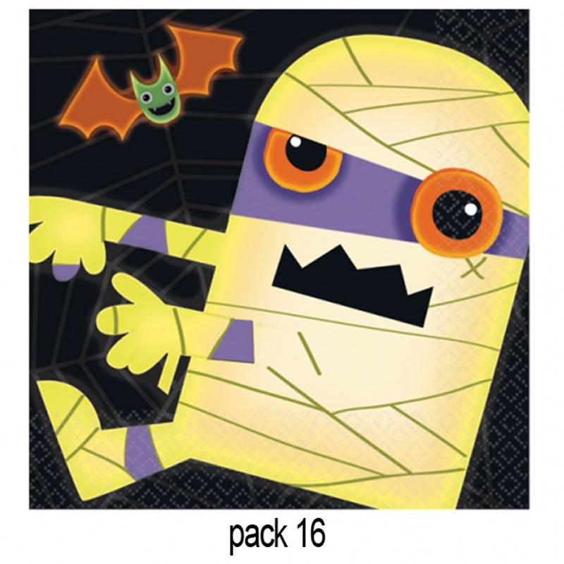 Boo Crew Monsters Luncheon Napkins 33cm pk16 by Amscan 511157 available here at Karnival Costumes online party shop