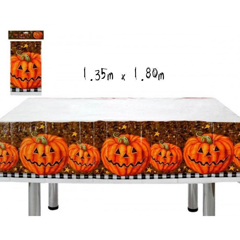 Halloween Pumpkin Paper Tablecover - 1.35m x 1.8m by Atosa 98062 available here at Karnival Costumes online party shop