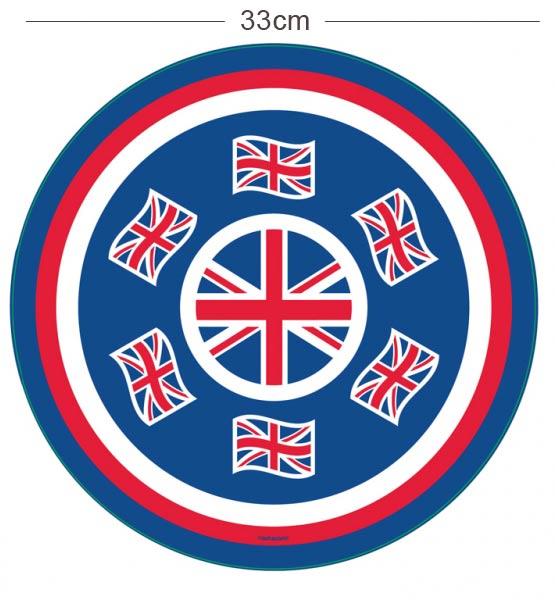 Great Britain Melamine Platter 33cm by Amscan 994874 available here at Karnival Costumes online party shop