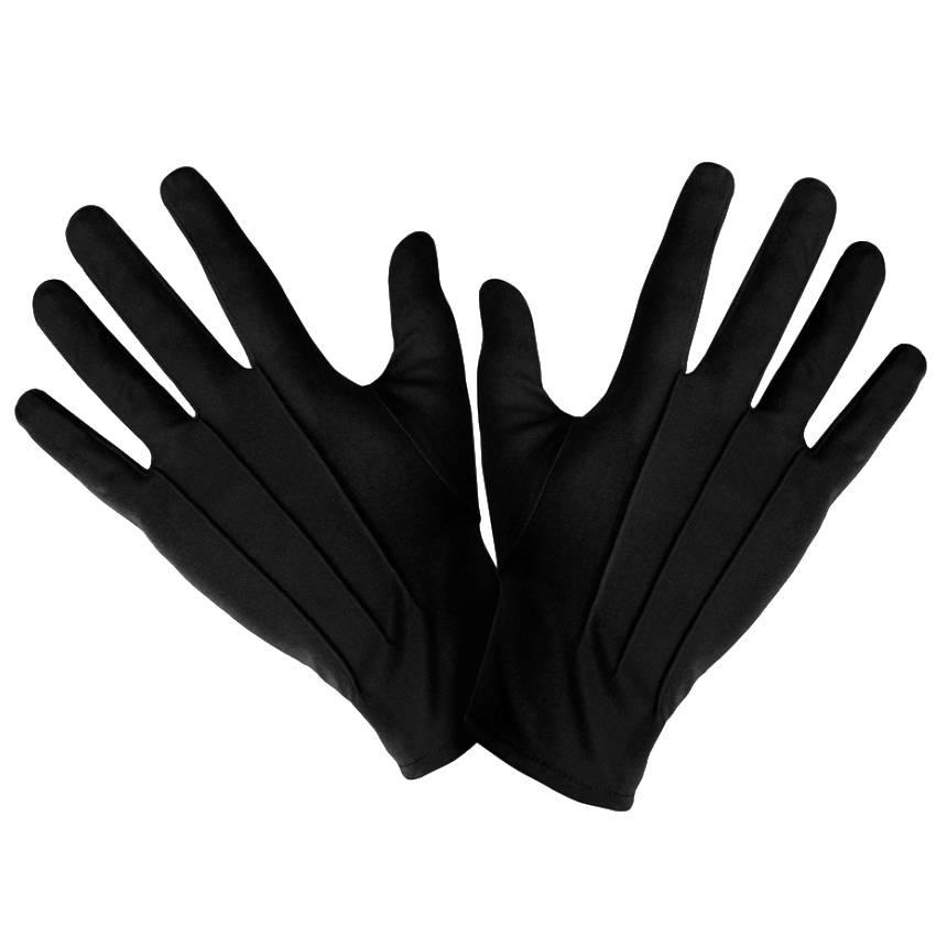 Gentleman's Black Dress Gloves by Widmann 4635E available here at Karnival Costumes online party shop