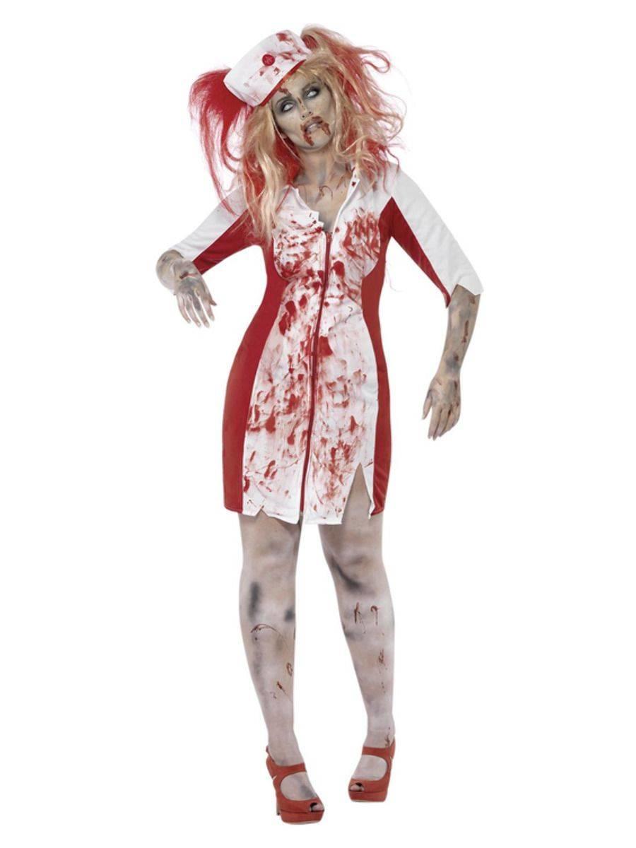 Curves Zombie Nurse in xl size by Smiffys 44340 available here at Karnival Costumes online party shop