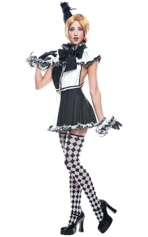 Pierrot costume for ladies from the French Kiss collection by PMG - item 6869008 and available here at Karnival Costumes online party shop