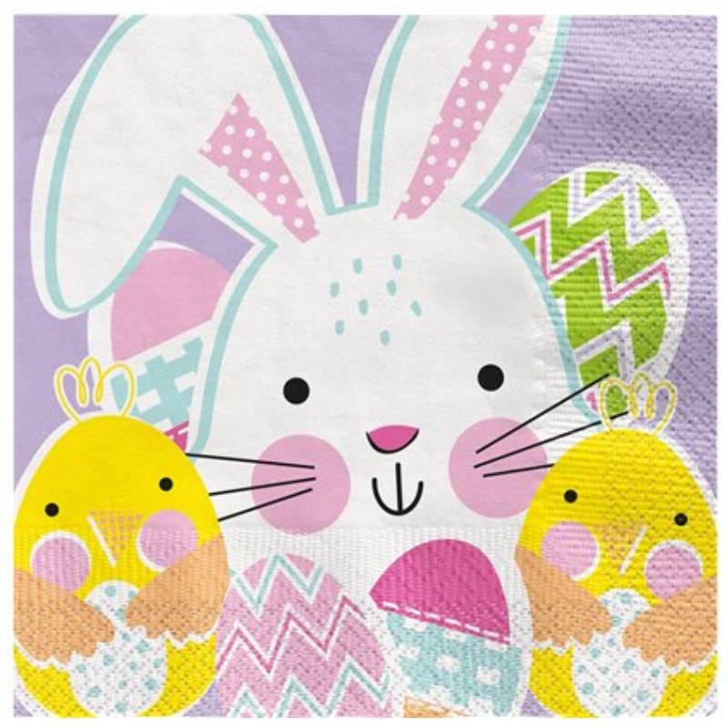 Easter themed Paper Napkins by Unique 73700 available here at Karnival Costumes online party shop
