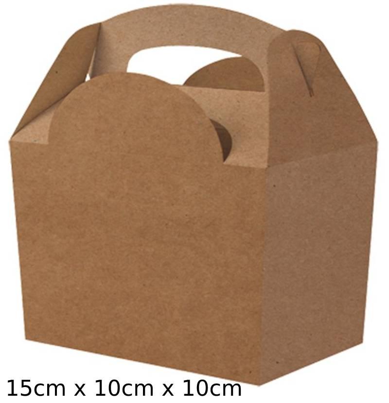Compostable Kraft Party Box by Woodcote MBKRAF available here at Karnival Costumes online party shop