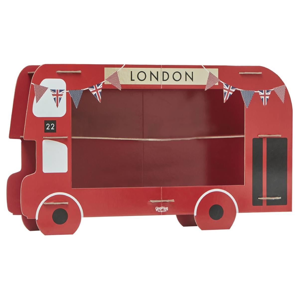 Royal Celebration Red Bus treat stand by Ginger Ray JBLE-109 available here at Karnival Costumes online party shop