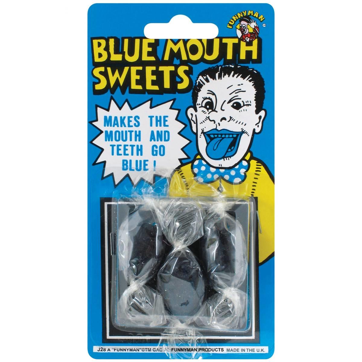 Blue Mouth Sweets pk3 by Funnyman J28 / GJ450 available here at Karnival Costumes online party shop