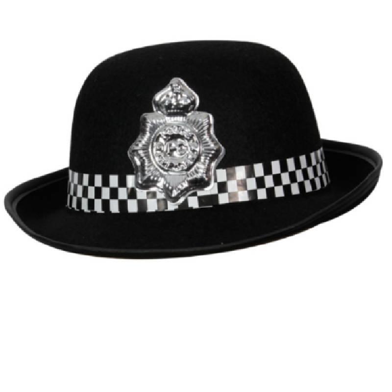WPC Policewoman's Hat in Black Felt by Wicked AC-9110 available here at Karnival Costumes online party shop