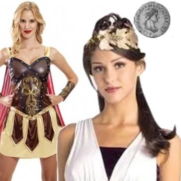 Court of Rome Women's Fancy Dress Costumes including female gladiators, goddesses and more, all available here at Karnival Costumes online party shop