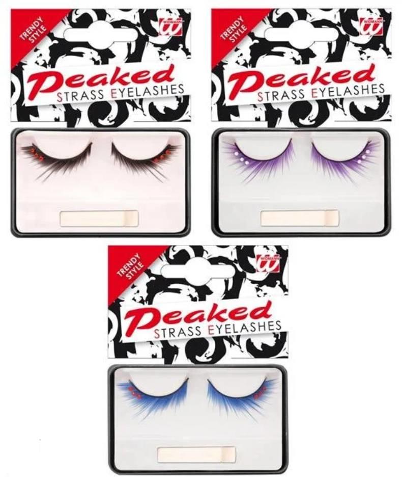 Eyelashes Coloured with Crystals by Widmann 2828E available here at Karnival Costumes online party shop