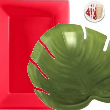Serving Platters in a variety of shapes and colours for that perfect buffet or treats table. Great selection available here at Karnival Costumes online party shop.