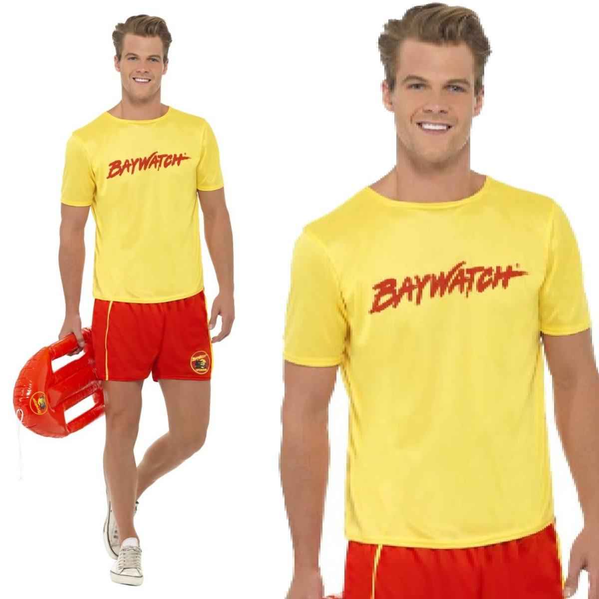 Mens Baywatch Costume Fully Licensed By Smiffys 32868 Karnival Costumes