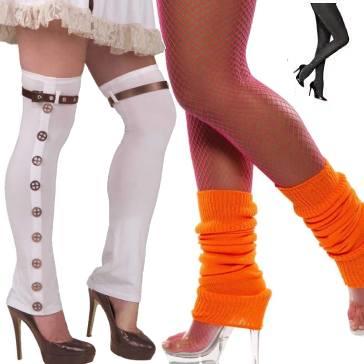Leg Warmers for ladies. Typical 80's costume accessories plus new Steampunk style all available here at Karnival Costumes online party shop