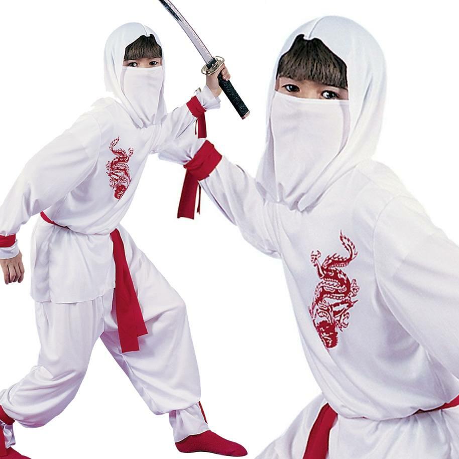 White Ninja Fancy Dress Costume for Kids by Fun World 8708 Karnival