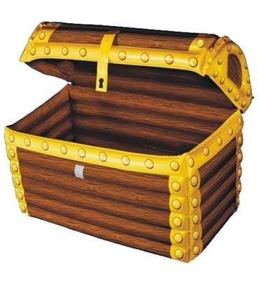 Inflatable treasure Chest drinks cooler by Beistle D0988 available in the UK here at Karnival Costumes online party shop
