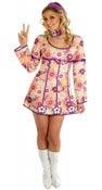 Pink Hippie Dress Costume by Fun Schach 2435 available here at Karnival Costumes online party shop