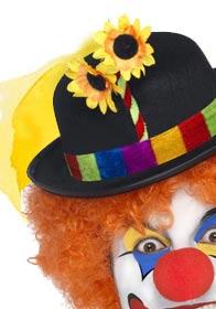 Clown Bowler Hat with Flowers by Smiffy 24088 available here at Karnival Costumes online party shop