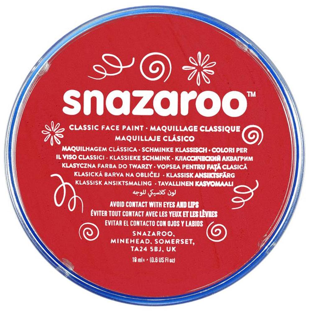 18 ml Bright Red Snazaroo Face Paint item 1118055 available from the collection here at Karnival Costumes online party shop