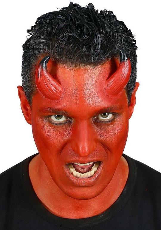 Special Effects Makeup Red Devil Horns with graduated colouring by Widmann 4132C available here at Karnival Costumes online party shop