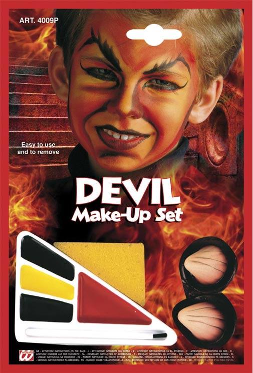 Devil Make-up Set with Horns