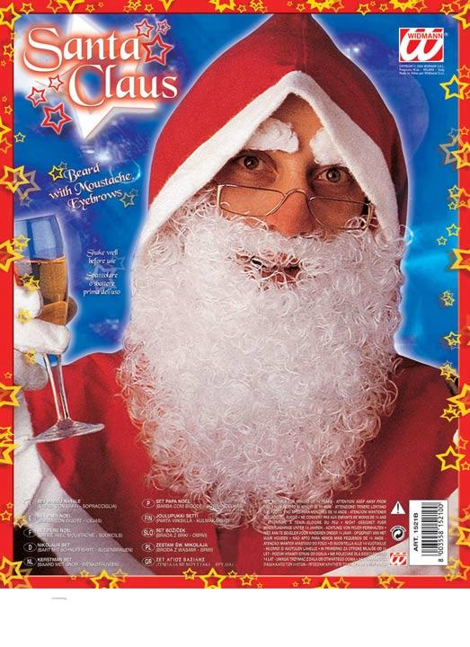 Santa Claus Wig with Beard, Moustache and Eyebrows