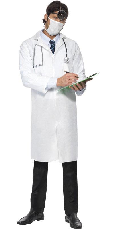 Doctors Coat & Mask Gent's Fancy Dress Costume