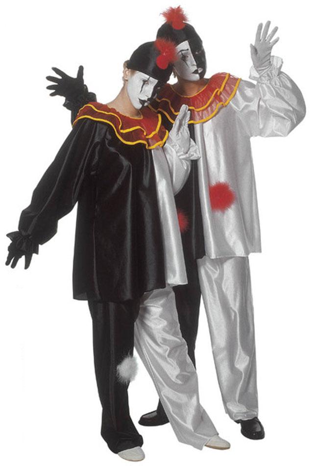 Adult's unisex Pierrot Clown Costume by Widmann 3535 available in all sizes here at Karnival Costumes online party shop - original design
