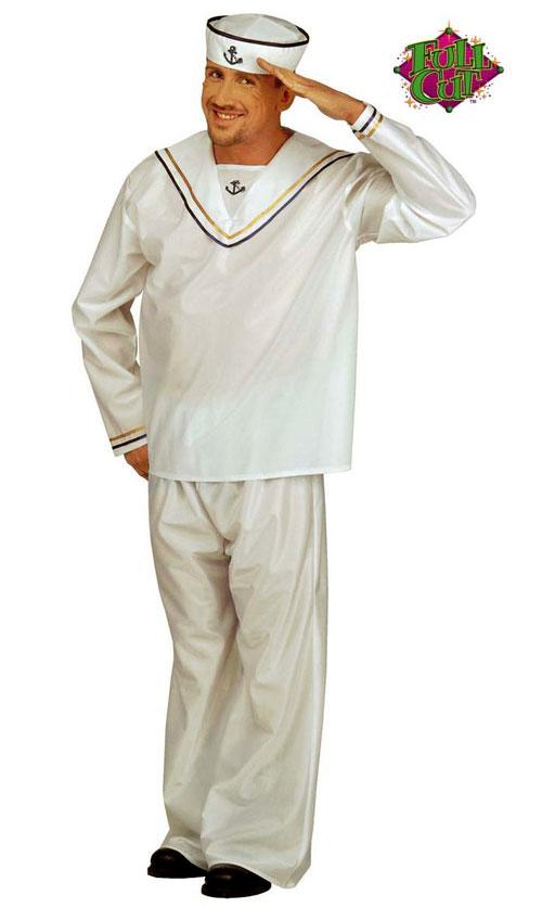 Full Cut Cruise Ship Sailor Fancy Dress Costume by Widmann 3159M available here at Karnival Costumes online party shop