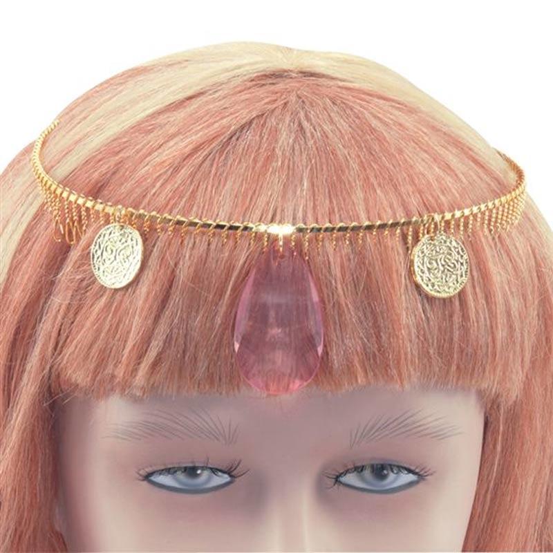 Diadem Gold with Large Stone costume accessory by Bristol Novelties BA688 available here at Karnival Costumes online party shop