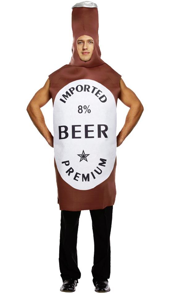 Brown Beer Bottle Adult Fancy Dress Costume by Henbrandt U36161 available here at Karnival Costumes online party shop