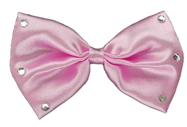 Pink Bow Tie with Crystals
