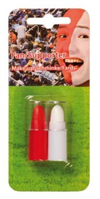 Red and White Makeup Sticks Kit item: 60001 available here at Karnival Costumes online party shop