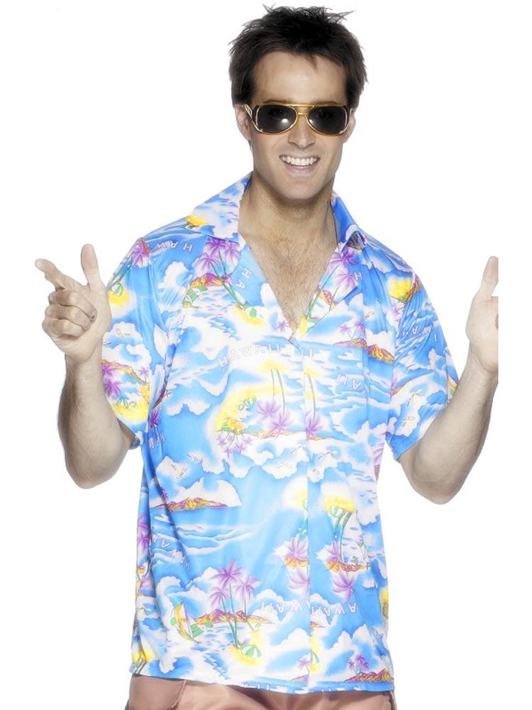 Hawaiian Shirt - Blue by Smiffys 25259 available here at Karnival Costumes online party shop