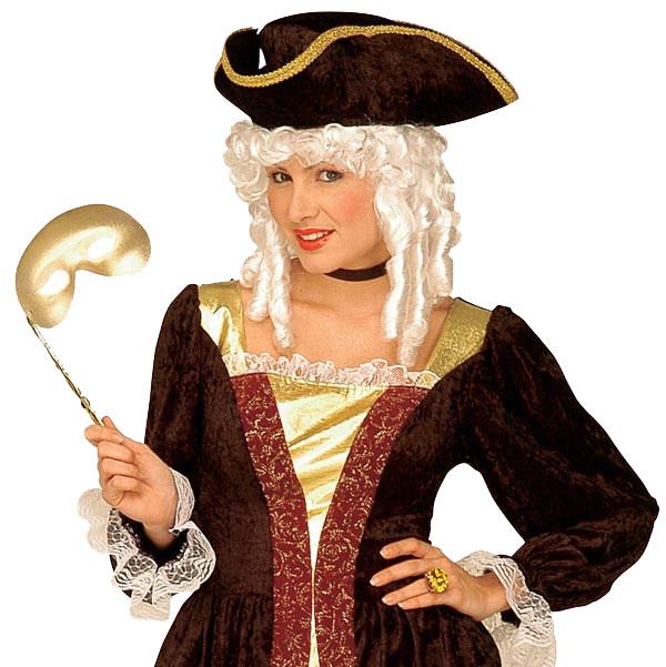 Milady Pirate Wig in White with ringlets by Widmann E6004 available here at Karnival Costumes online party shop