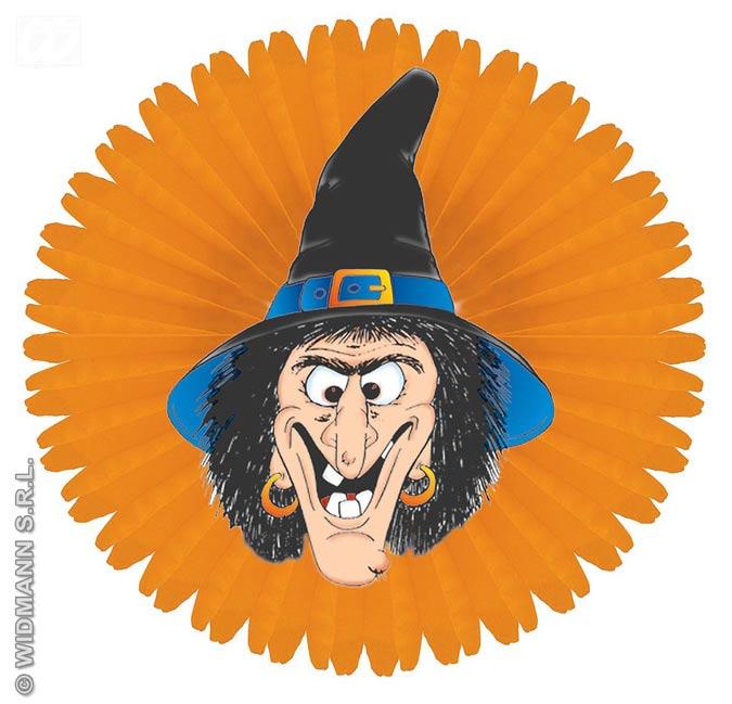 Paper Fan with Witch (55cm diameter)