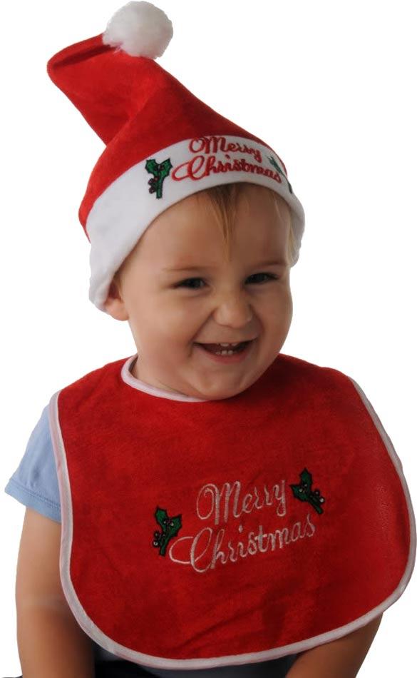 Christmas Hat and Bib Set for Babies