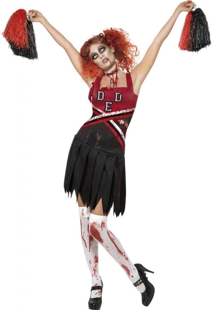 High School Horror Zombie Cheerleader Fancy Dress Costume