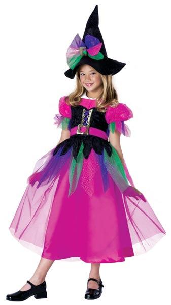 Rainbow Witch Girl's Fancy Dress Costume