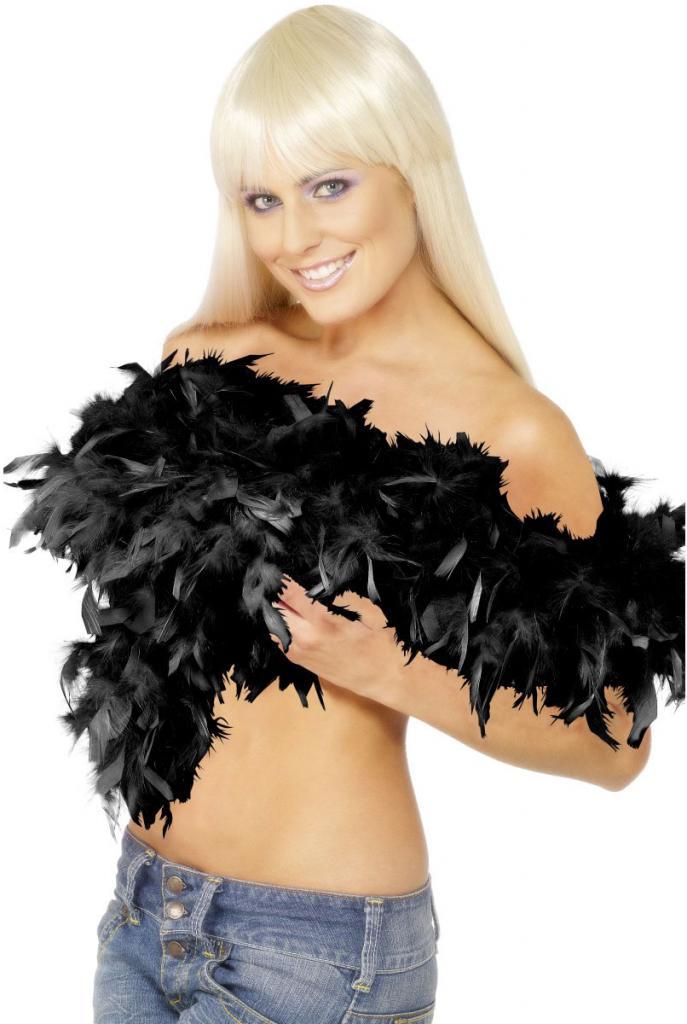 Deluxe Black Feather Boa from Karnival Costumes