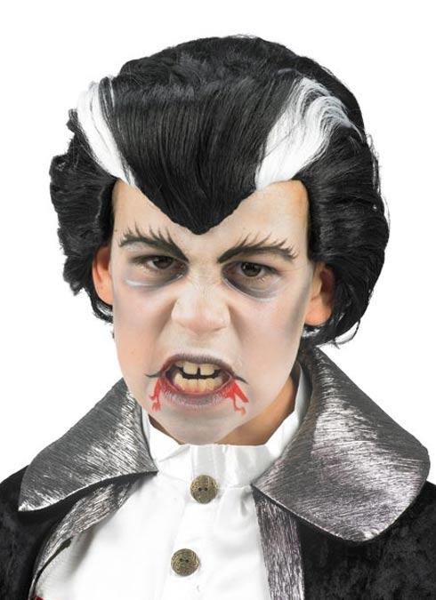 Boy's Count Dracula Vlad Wig by Smiffys 28553 avail;able here at Karnival Costumes online Halloween party shop