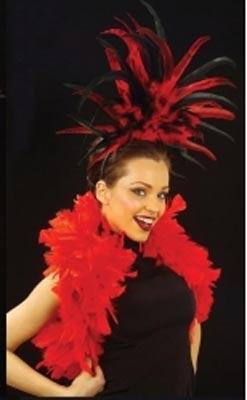 Copacabana Feather Headdress in Red