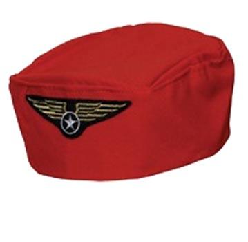 Flight Attendant / Stewardess Hat in red by Wicked AC9140 available here at Karnival Costumes online party shop
