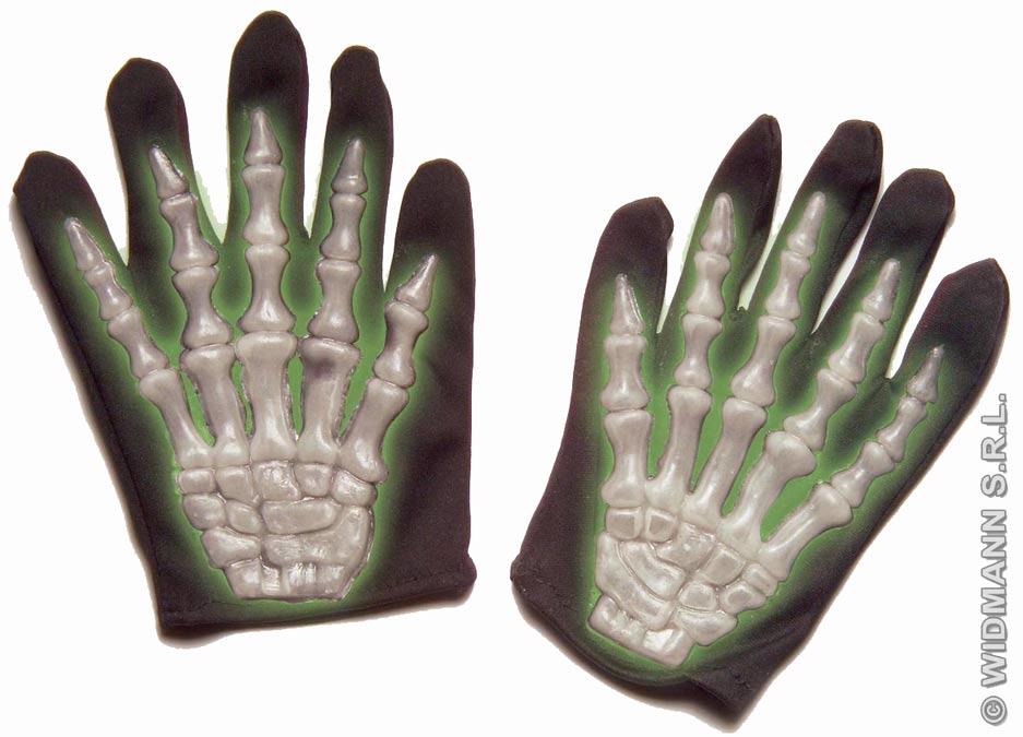 Childrens Gloves - Halloween GID Skeleton Gloves