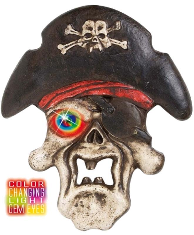 3D Pirate Skull with Colour Changing Eye from Karnival Costumes