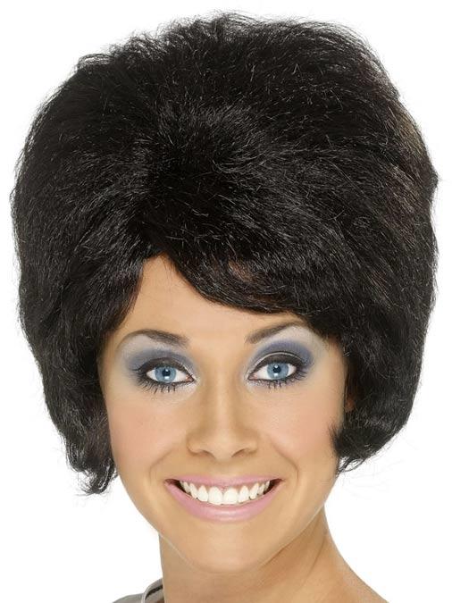 60's Beehive Wig in Black - Sixties Fashion Wigs