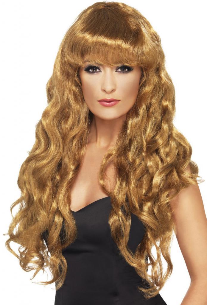 Sexy Siren Wig in Brown by Smiffys 42261 available from Karnival Costumes