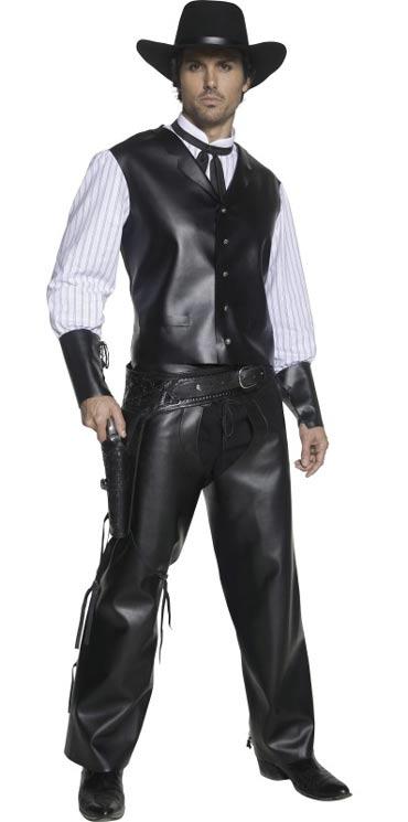 Western Ginslinger Costume Wild West Fancy Dress by Smiffy 36159A available here at Karnival Costumes online party shop