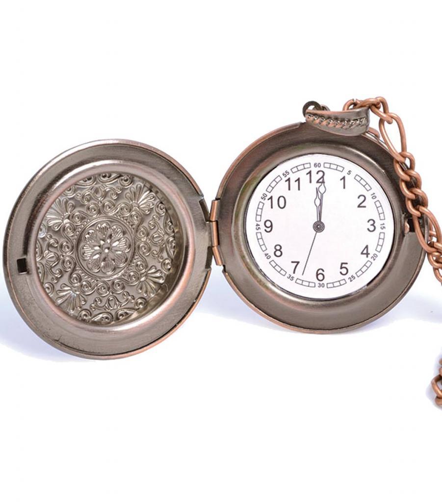 Steampunk Pocket Watch and Chain BA778 from a collection of super cool Gothwerks or Steampunk costume accessories at Karnival Costumes online pary shop